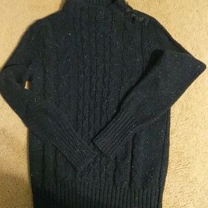 Navy cableknit sweater